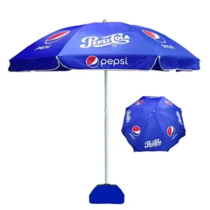 Custom Logo Outdoor Sun Umbrella with UV Protection for Beaches and Patios
