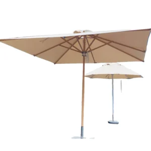 Custom Logo Polyester Canopy Center Pole Garden Patio Umbrella for Restaurants Pools Courtyards Parks and Cafes