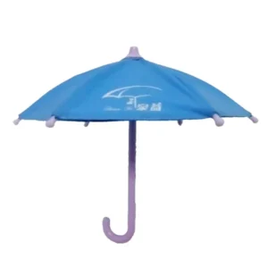 Custom Logo Pongee Fabric Waterproof Plastic Mini Toy Kid Doll Umbrella for Decoration