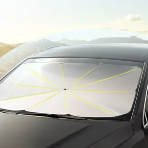 Custom Logo Portable Folding Manual Car Windshield Sunshade Umbrella UV Protection