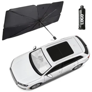 Custom Logo Portable Folding Retractable Windshield Car Sunshade Umbrella