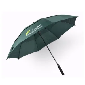 Custom Logo Print 30-Inch Windproof Golf Umbrella, 8 Ribs, Double Canopy, Auto-Open