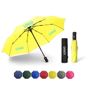 Custom Logo Print Travel Promotional Umbrella Gift Set Sunshade Automatic Travel Folding Umbrella