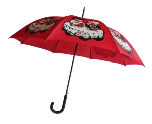 Custom Logo Printed Advertising Umbrella Red