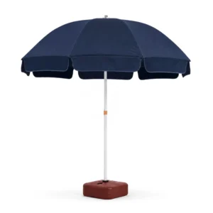Custom Logo Printed Beach Patio Umbrella, Steel Pole, Outdoor Sun Shade