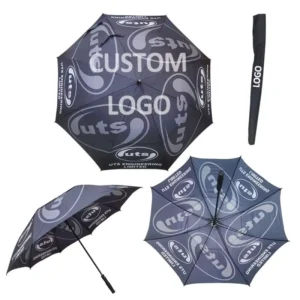 Custom Logo-Printed Colorful Rain Golf Umbrella