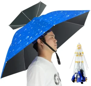 Custom Logo Printed Diameter 64cm Silver UV Protection Adjustable Children’s Umbrella Hat