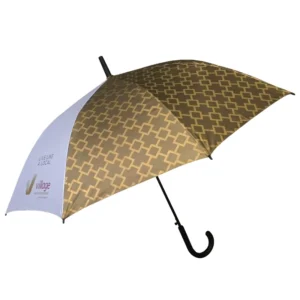 Custom Logo Printed Golden Color Personalized Straight Umbrella