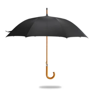Custom Logo Printed Wooden Straight Pole Umbrella