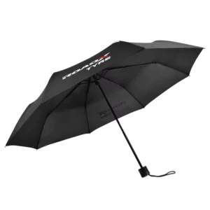 Custom Logo Printing Classic Compact 21inch Manual Open Metal Shaft 190T Pongee Fabric Three Folding Umbrella for Sun Rain