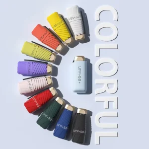 Custom Logo Printing Polyester Pongee Travel Windproof Branded UV Mini Pocket Umbrellas