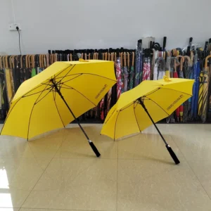 Custom Logo Promotional Windproof Fiberglass Golf Umbrella with 130cm Diameter Large Printed Personalized Advertising