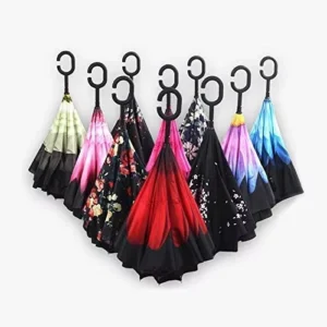 Custom Logo Reverse Umbrella Straight Rod Automatic Car Gift Umbrella