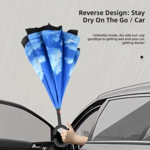 Custom Logo Source Factory Waterproof Wind-Resistant Inverted Umbrella for Business Gifts