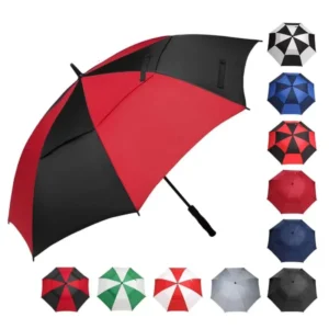 Custom Logo Straight Golf Umbrella Double-Layer Breathable Windproof Outdoor Business Golf Umbrella