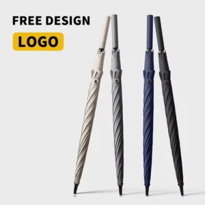 Custom Logo Straight Golf Umbrella Polyester Business Gift