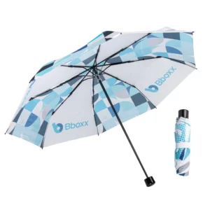 Custom Logo Three-Fold Fully Automatic Portable Folding Umbrella with UV Protection and 190T Pongee