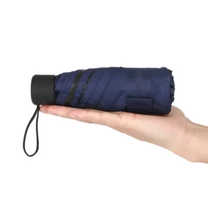 Custom Logo Travel Portable 5 Fold Umbrella Compact Folding Pocket Rain Umbrella With Logo