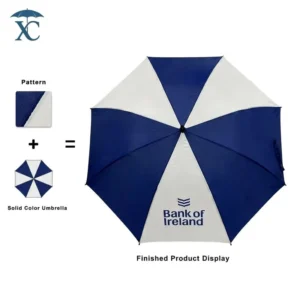 Custom Logo Windproof Golf Umbrella Bulk Large Double Canopy Vented Automatic Open Promotional Business Gift