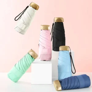 Custom Long Portable Convenient Mini Sun Small Umbrella Pocket Capsule Uv Umbrella Women Gift Umbrella