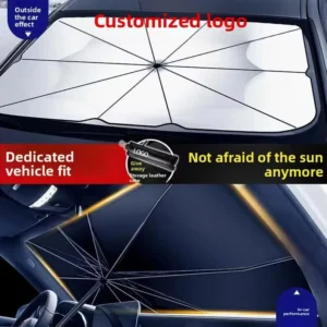 Custom Made Car Windshield Sunshade Umbrella Manual Folding Alloy UV Protection Heat Insulation Advertising Gift