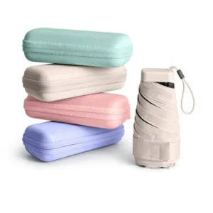 Custom Mini Umbrella Manual Capsule Uv Protection Lady Small Folding Umbrella Sun and Rain