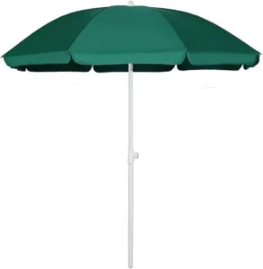 Custom Modern Portable Outdoor Canopy Sunshade Fiberglass Ribs Steel Pole Beach & Patio Picnic Umbrella with Tilt Function