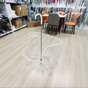 Custom OEM Arch Bubble Transparent Outdoor Table Rain Protection Umbrella Automatic Opening