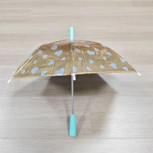 Custom OEM Modern Mini Kids Toy Decorative Photo Props Baseball Game Cheering Holographic Iridescent Shiny Gold Manual Umbrella