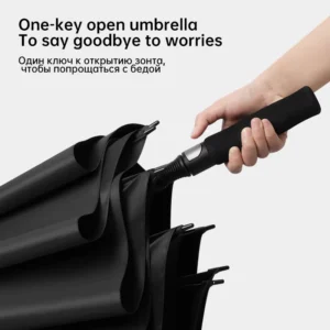 Custom OEM ODM Oversized Windproof Waterproof Straight Stick Umbrella for Business Brand Giveaways