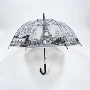 Custom OEM Stock Semi-Automatic Vintage Europe Style Arch POE Plastic Transparent 8K Straight Long Handle All-in-One Business
