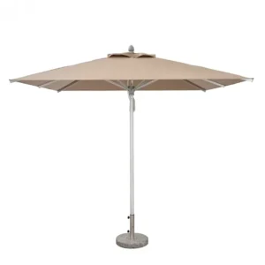 Custom Outdoor Aluminum Center Pole Patio Umbrella for Hotel Courtyard and Restaurant Use