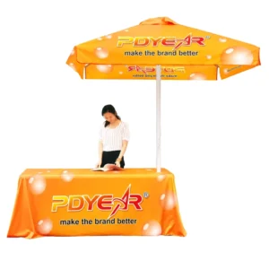 Custom Outdoor Beach Coffee Cafe Advertising Umbrella Free Design Waterproof 500D Oxford Sun Shade Shelter For Golf Marketing