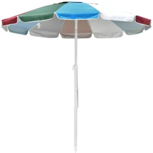 Custom Outdoor Rainbow Sun Beach Umbrella With Logo Print