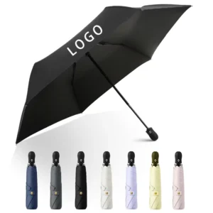 Custom Outdoor UV Protection Automatic 3-Folding Umbrella with Logo Printing
