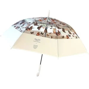 Custom Print Children’s Umbrella Small Long Handle Transparent Rain Umbrella