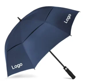 Custom Print Navy Golf Umbrella Windproof Automatic Open