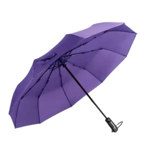 Custom Printed 3-Fold Business Gift Umbrella with Plastic Handle