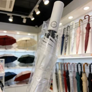 Custom Printed Clear Plastic Umbrella Storage and Shipping Bags, Reusable Heavy-Duty Waterproof Packaging