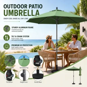 Custom Printed Large Side Umbrella Roman Sunshade Waterproof For Outdoor Restaurants Patios Poolside Party Event