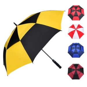 Custom Printed Promotional Windproof Umbrellas Premium Quality 2 Layer Golf Umbrella