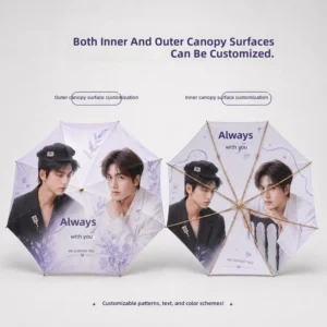 Custom Printed Sublimation Full Color Photo Umbrella for Kpop Concerts