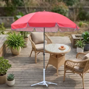 Custom Printed Sunshade OEM Waterproof UV Protection Foldable Large Beach Umbrella Outdoor Restaurant Parasol
