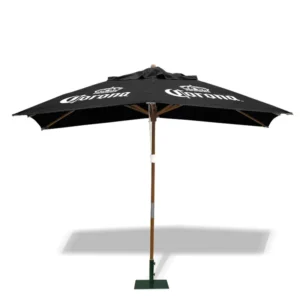 Custom Printed Wooden Pole Patio Umbrella for Garden and Outdoor Use