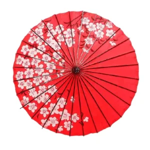 Custom Printing Traditional Japanese Oil Paper Umbrella Bamboo Handle Straight Pattern Manual Control Wedding