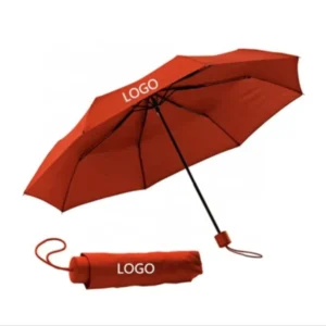 Custom Promotional Logo Printing 3 Fold Advertising Travel Foldable Folding Umbrella Women Portable Travel Mini Umbrella