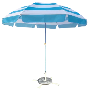 Custom Promotional UV Protection White Portable Beach Parasols Outdoor Sun Beach Umbrellas with Logo Prints