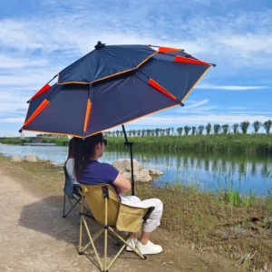 Custom Quick-Setup Large Wind-Resistant Fishing Umbrella for Outdoor Fishing Trips
