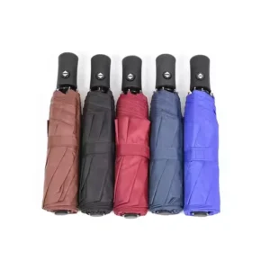Custom Rain 3 Folding Umbrella Windproof Portable Automatic Umbrella With Logo