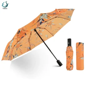 Custom Semi-Automatic 3-Fold Umbrella with Logo Printing